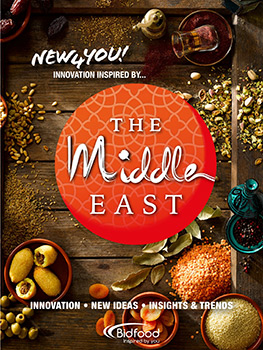 Food photograph of four editions of a foodservice magazine, themed around Americana, Modern Indian food, Oriental Pan-Asian food and Middle Eastern food